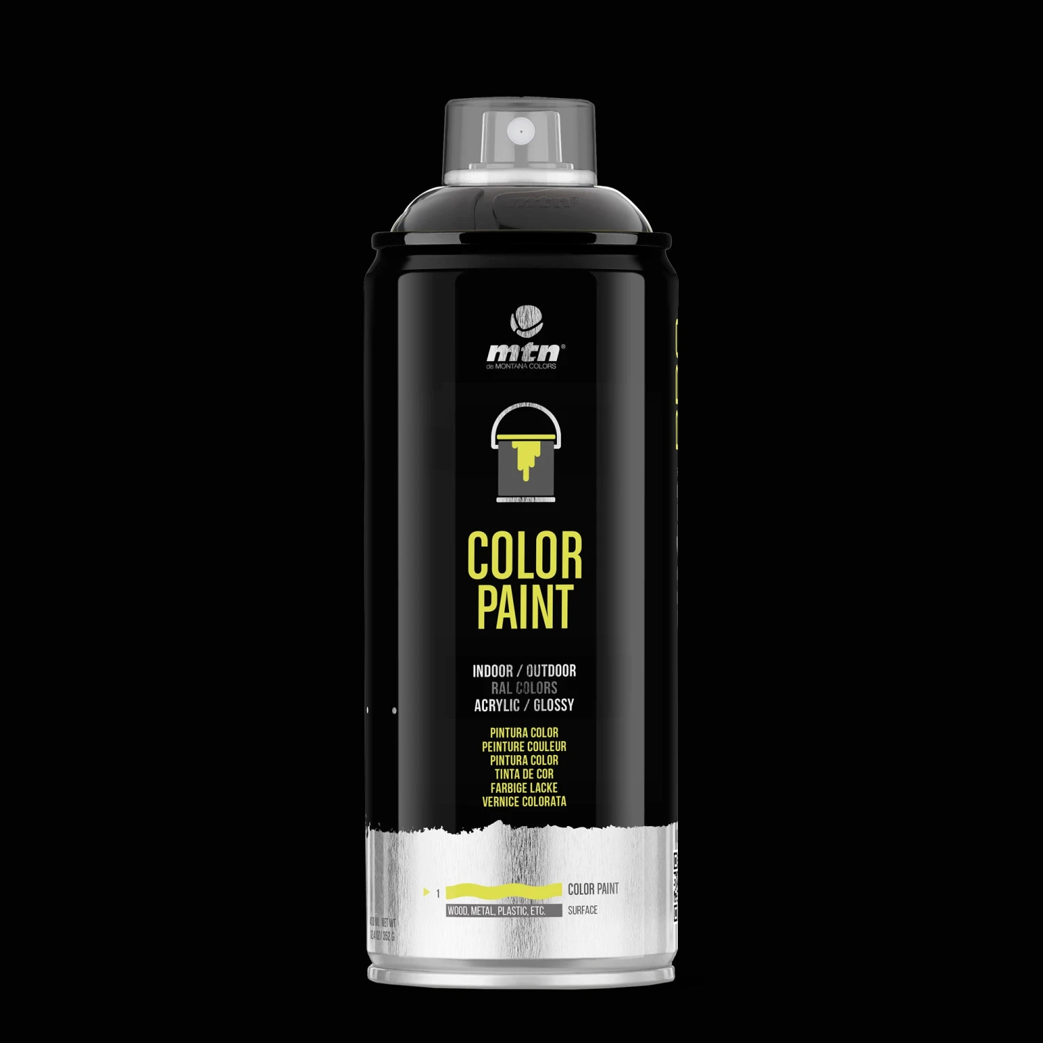 MTN PRO RAL Spray Paint 400ml RAL 9005 Black Satin 3 MTN PRO RAL Spray Paint 400ml RAL 9005 Black Satin