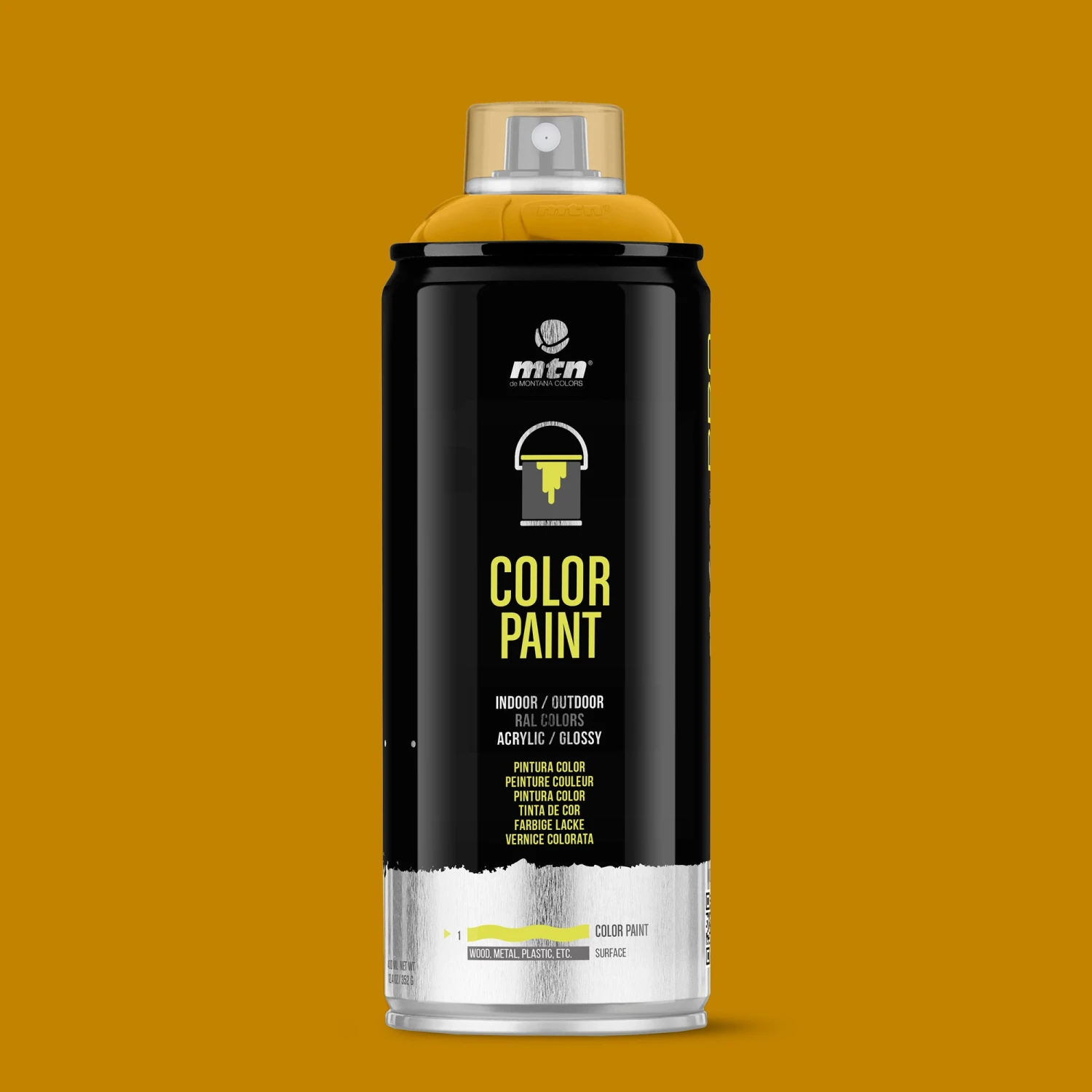 MTN PRO Spray Paint 400ml RAL 1028 - Melon Yellow 3 MTN PRO Spray Paint 400ml RAL 1028 - Melon Yellow