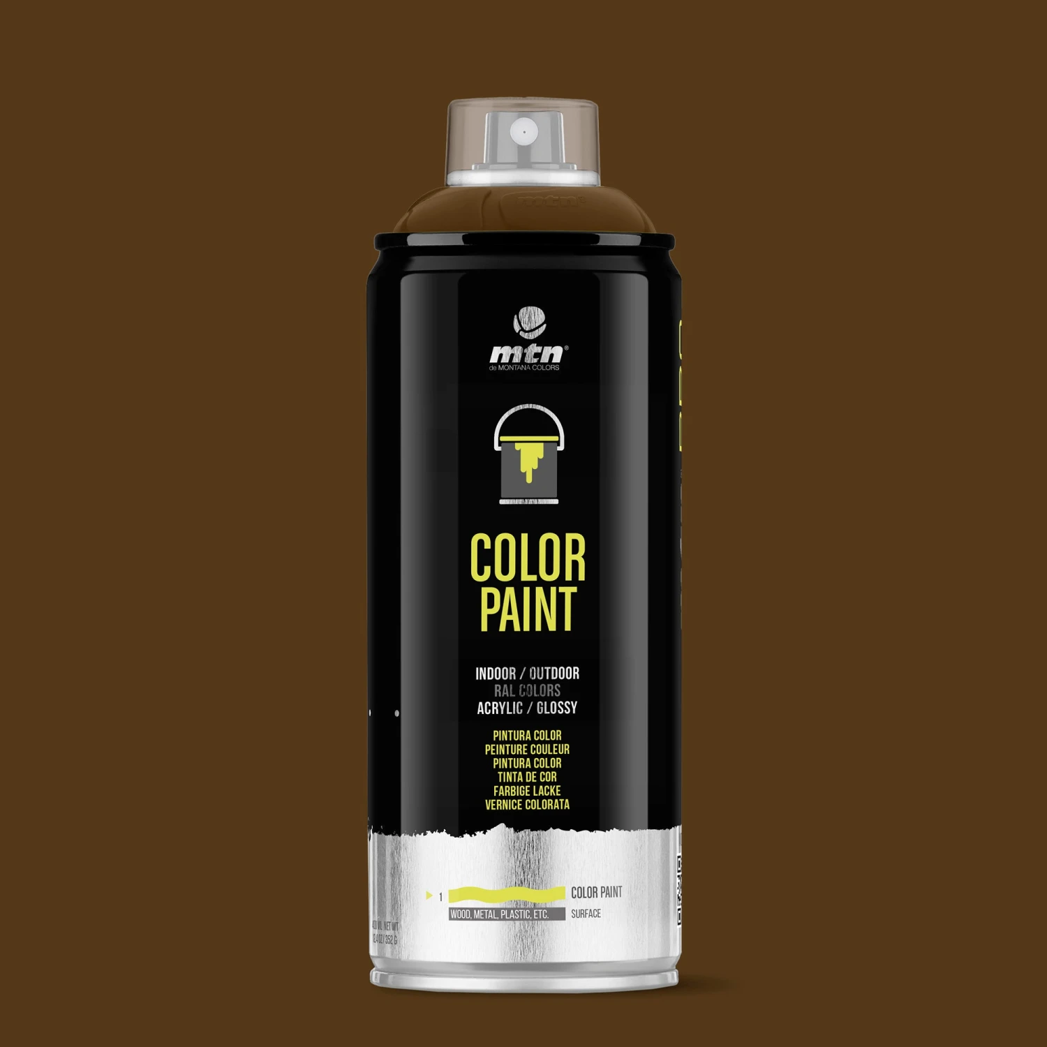 MTN PRO Spray Paint 400ml RAL 8014 - Sepia Brown 3 MTN PRO Spray Paint 400ml RAL 8014 - Sepia Brown