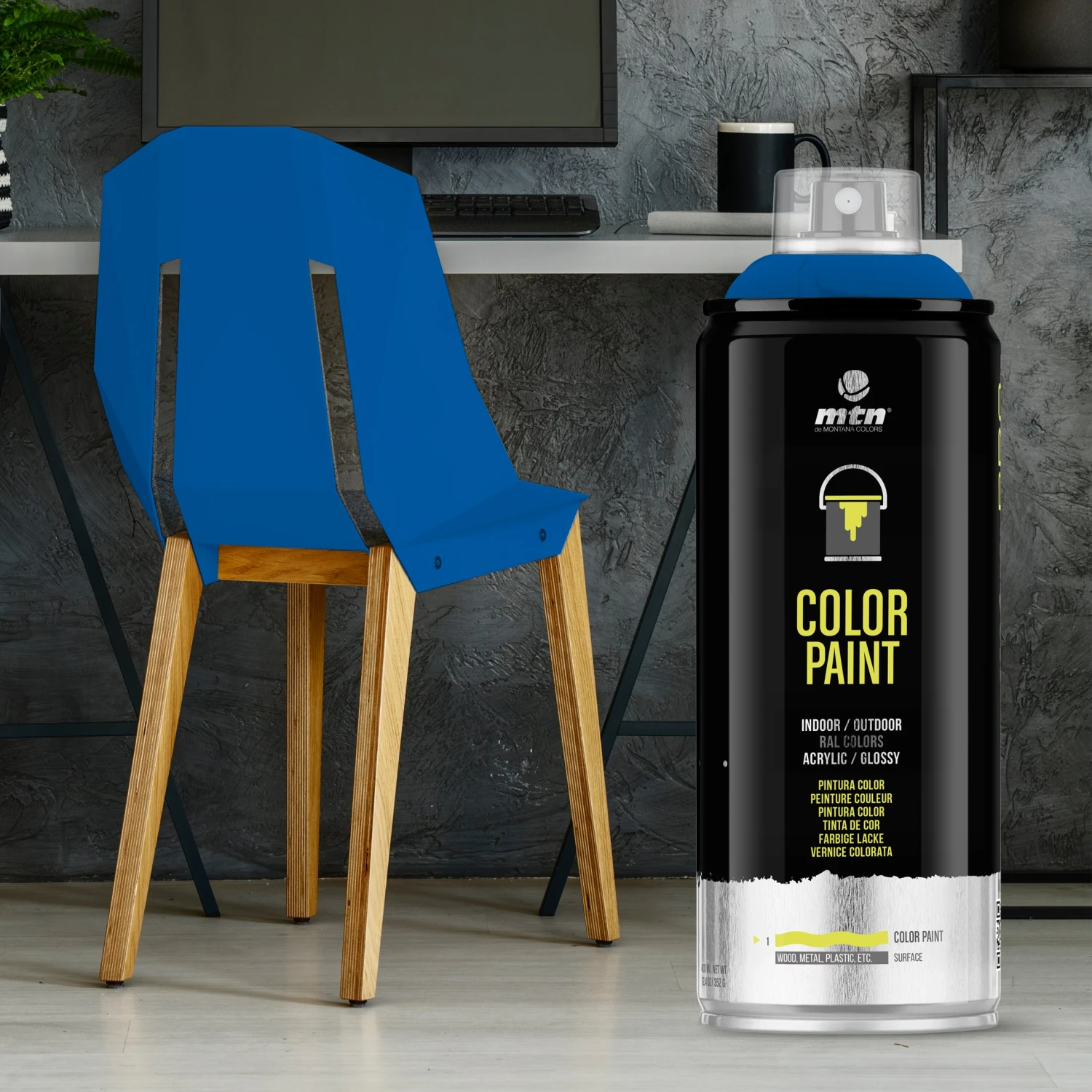 MTN PRO Spray Paint 400ml RAL 5010 - Gentian Blue 4 MTN PRO Spray Paint 400ml RAL 5010 - Gentian Blue - Image 2